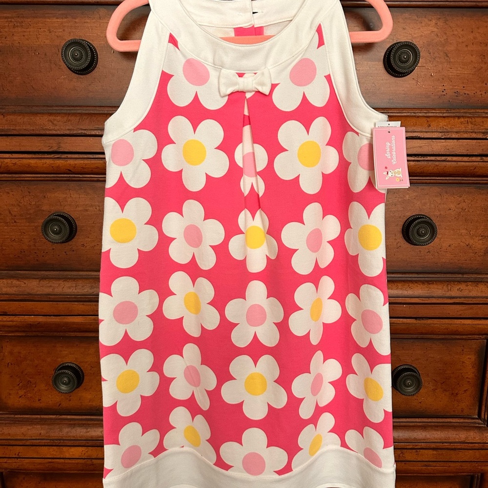 NWT 🏷️Gymboree PREPPY DAISY Pink yellow and White Dress